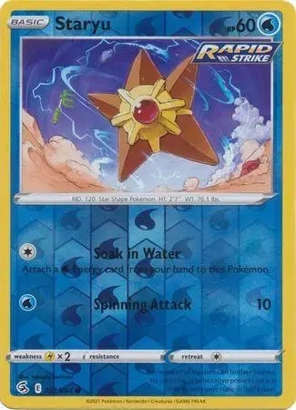 Staryu [Reverse Holo] - Pokemon Fusion Strike #52