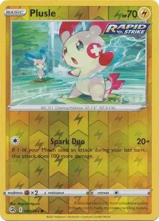 Plusle [Reverse Holo] - Pokemon Fusion Strike #89