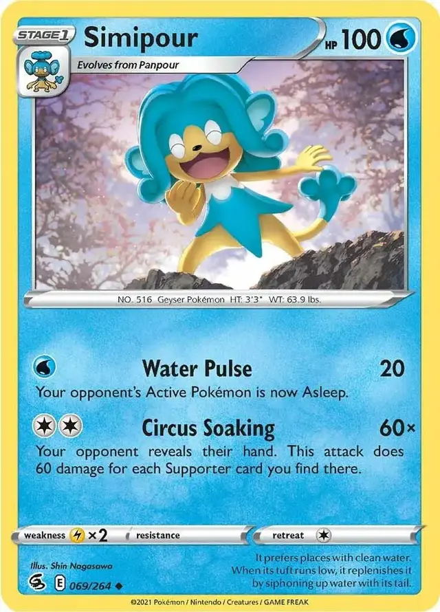 Simipour - Pokemon Fusion Strike #69