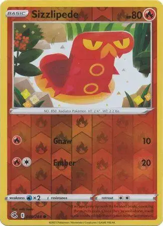 Sizzlipede [Reverse Holo] - Pokemon Fusion Strike #46