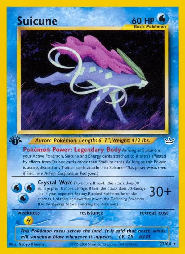 Suicune [1st Edition] - Pokemon Neo Revelation #27