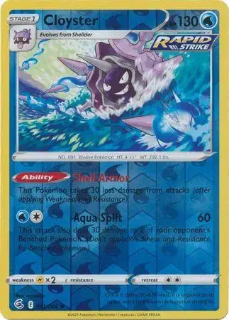 Cloyster [Reverse Holo] - Pokemon Fusion Strike #51