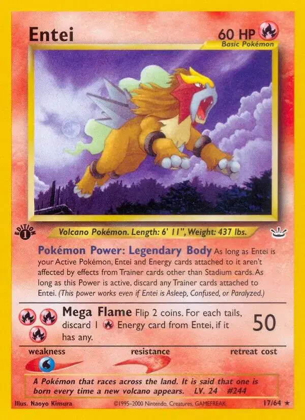 Entei [1st Edition] - Pokemon Neo Revelation #17