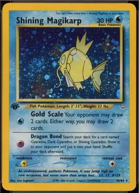 Shining Magikarp [1st Edition Double Holo Error]