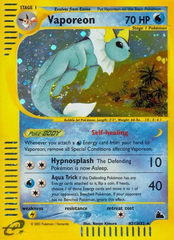 Vaporeon - Pokemon Skyridge #H31