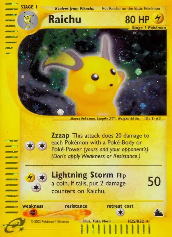 Raichu - Pokemon Skyridge #H25