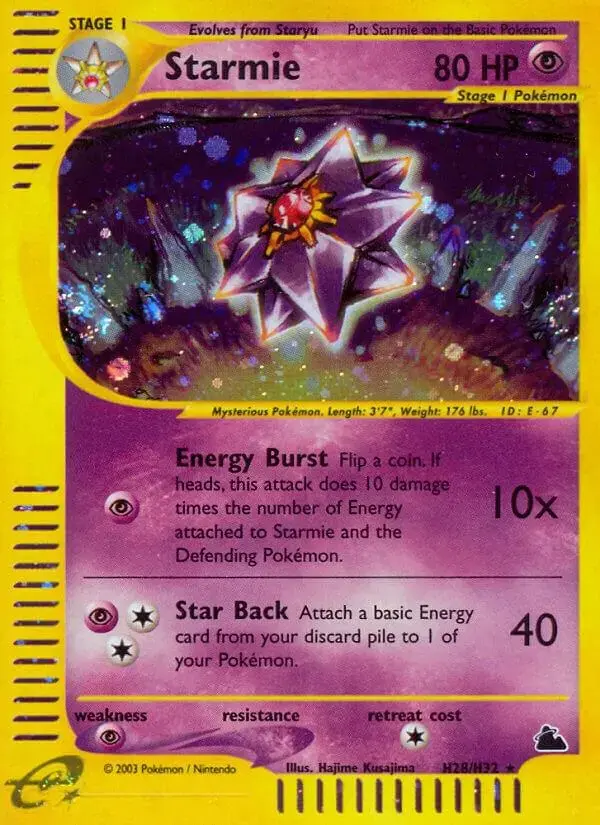 Starmie - Pokemon Skyridge #H28