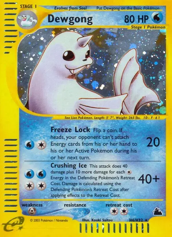 Dewgong - Pokemon Skyridge #H6