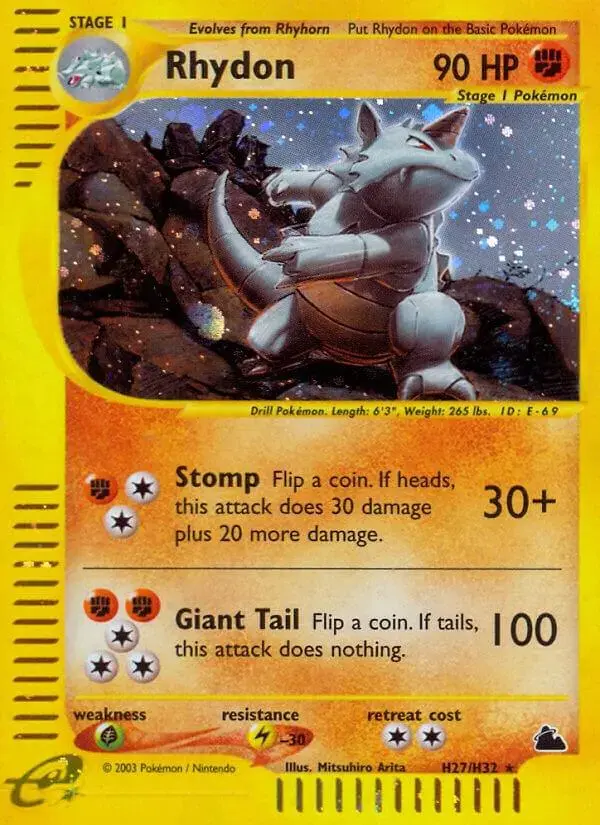 Rhydon - Pokemon Skyridge #H27