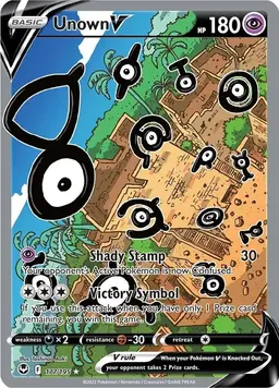 Unown V 177 - Pokemon Silver Tempest
