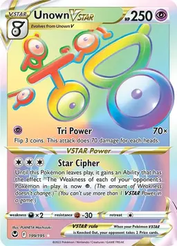 Unown VSTAR 199 - Pokemon Silver Tempest