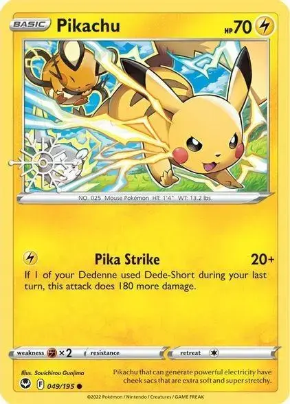 Pikachu [Snowflake Stamp] - Pokemon Silver Tempest #49