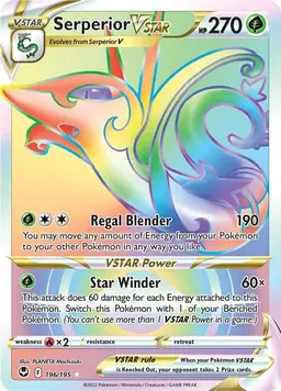 Serperior VSTAR 196 - Pokemon Silver Tempest
