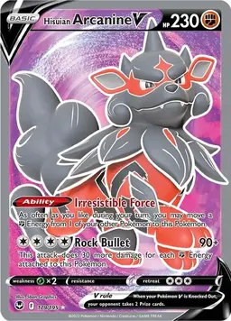 Hisuian Arcanine V 179 - Pokemon Silver Tempest