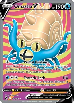 Omastar V 174 - Pokemon Silver Tempest
