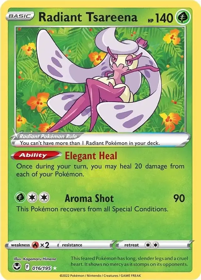 Radiant Tsareena - Pokemon Silver Tempest #16