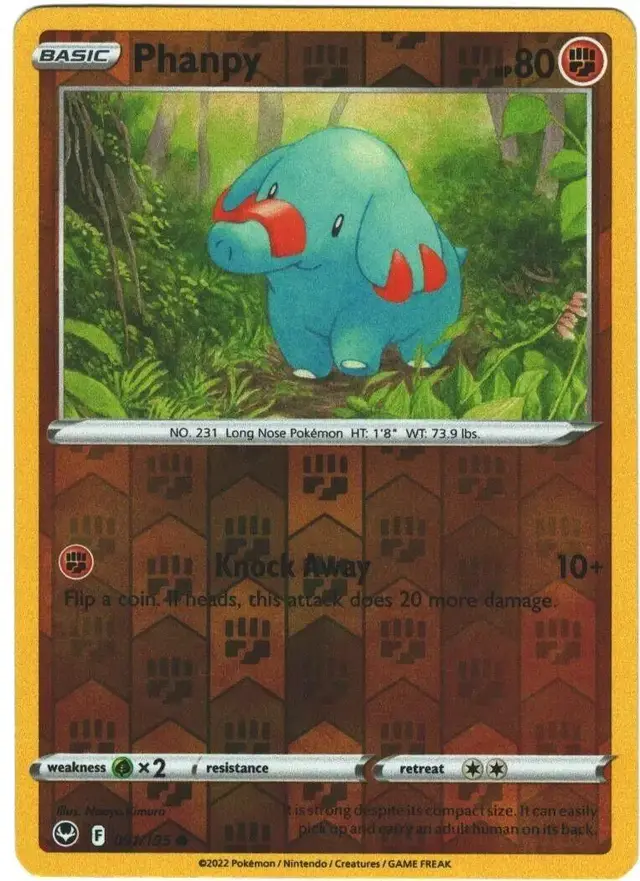 Phanpy [Reverse Holo] - Pokemon Silver Tempest #91