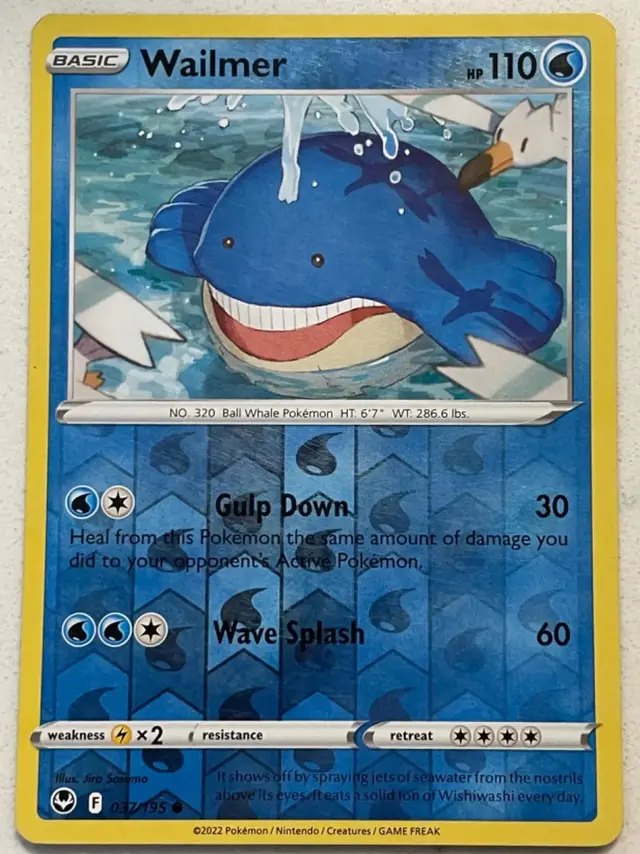 Wailmer [Reverse Holo] - Pokemon Silver Tempest #37