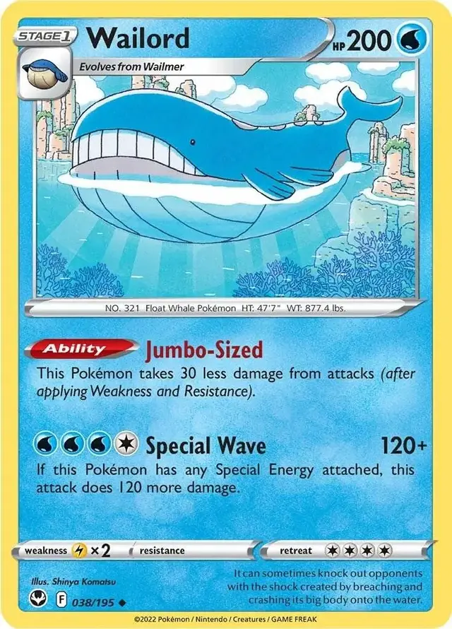 Wailord - Pokemon Silver Tempest #38