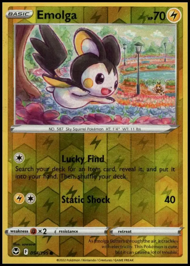 Emolga [Reverse Holo] - Pokemon Silver Tempest #54