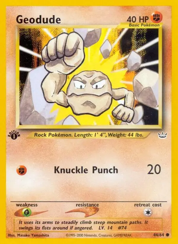 Geodude [1st Edition] - Pokemon Neo Revelation #44
