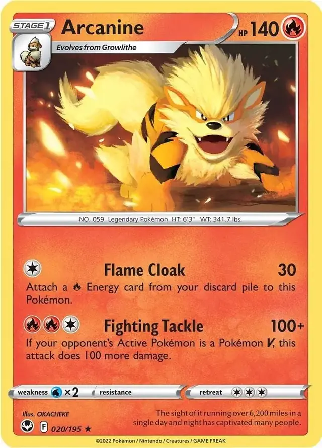 Arcanine - Pokemon Silver Tempest #20