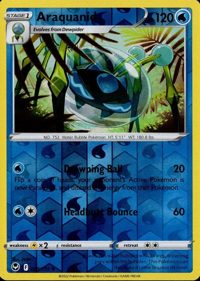 Araquanid [Reverse Holo] - Pokemon Silver Tempest #48