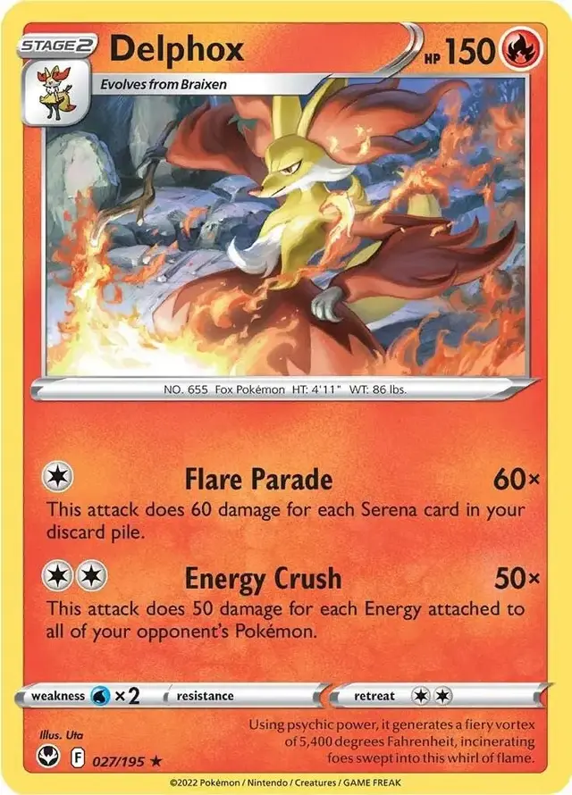 Delphox - Pokemon Silver Tempest #27