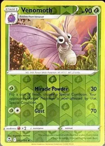Venomoth [Reverse Holo] - Pokemon Silver Tempest #2