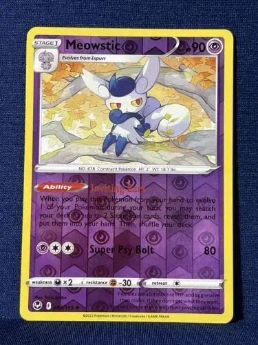 Meowstic [Reverse Holo] - Pokemon Silver Tempest #82
