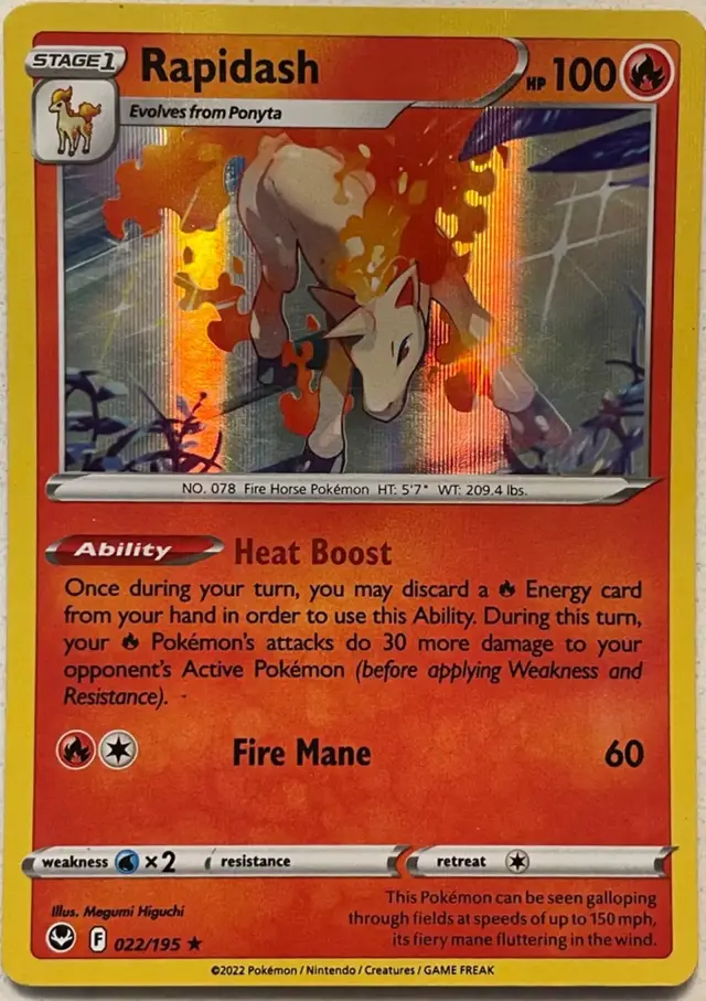 Rapidash [Holo] - Pokemon Silver Tempest #22