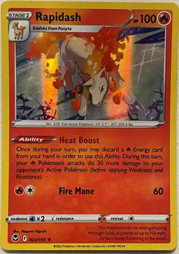 Rapidash [Holo] 22 - Pokemon Silver Tempest