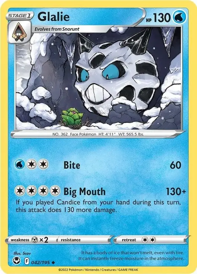 Glalie - Pokemon Silver Tempest #42