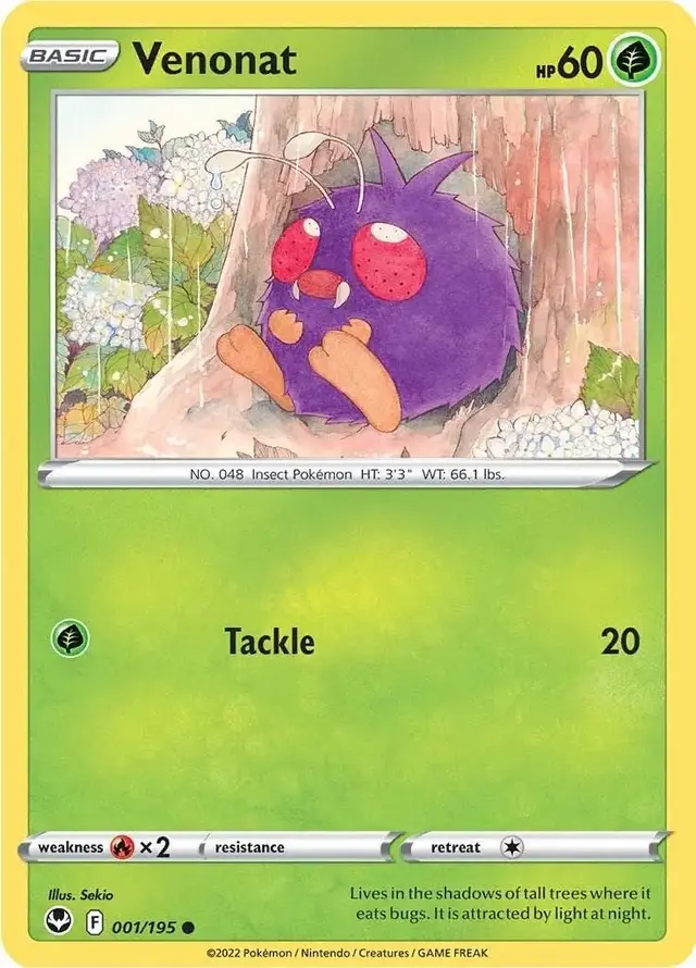 Venonat - Pokemon Silver Tempest #1