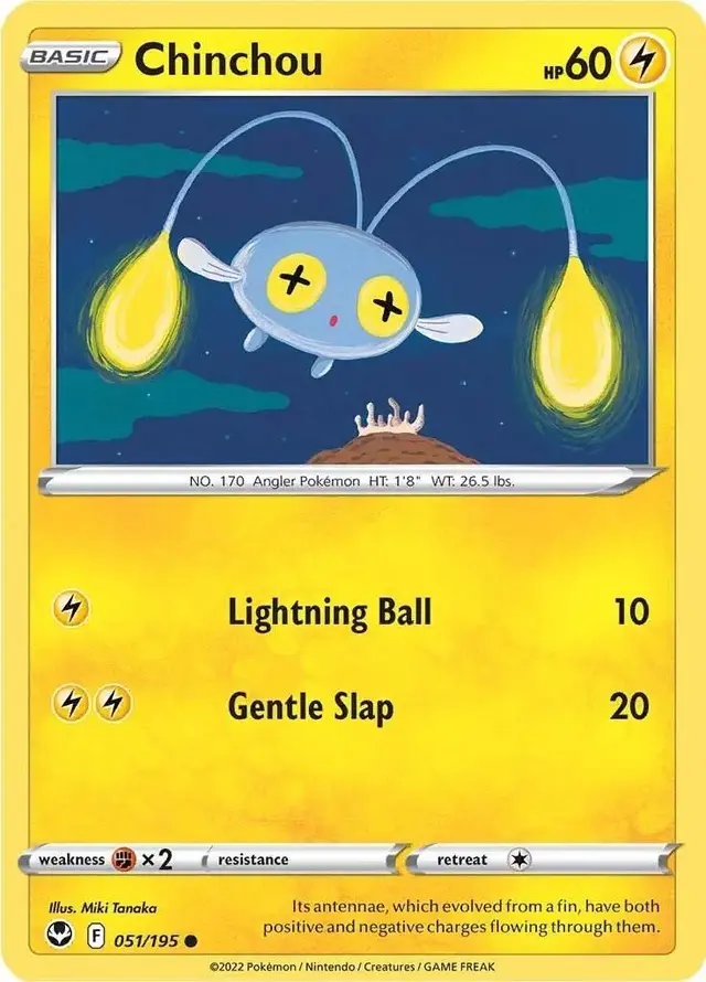 Chinchou - Pokemon Silver Tempest #51