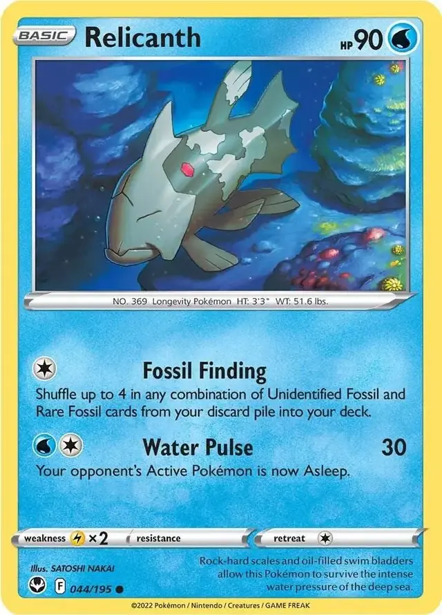 Relicanth - Pokemon Silver Tempest #44