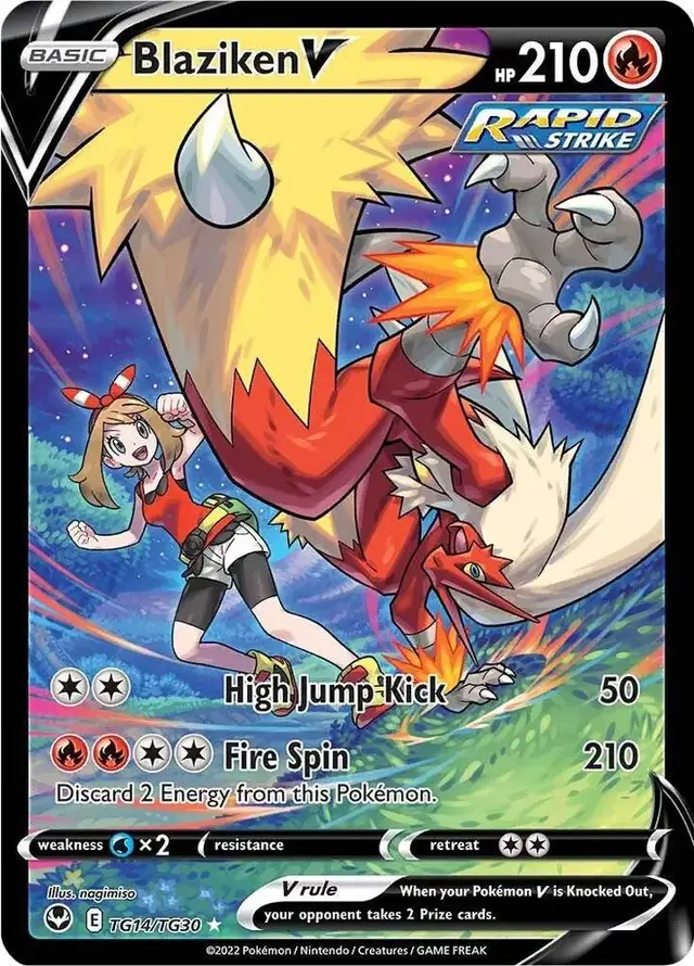 Blaziken V - Pokemon Silver Tempest #TG14