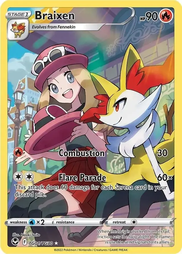 Braixen - Pokemon Silver Tempest #TG01