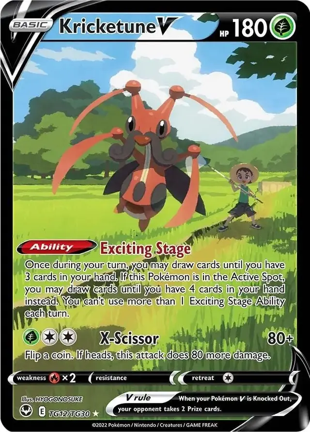 Kricketune V - Pokemon Silver Tempest #TG12