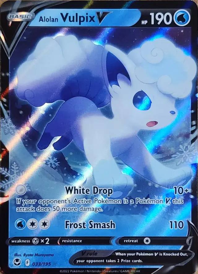 Alolan Vulpix V - Pokemon Silver Tempest #33