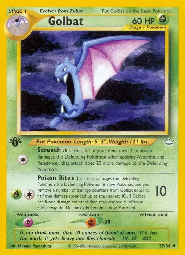 Golbat [1st Edition] - Pokemon Neo Revelation #29