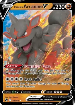 Hisuian Arcanine V 90 - Pokemon Silver Tempest