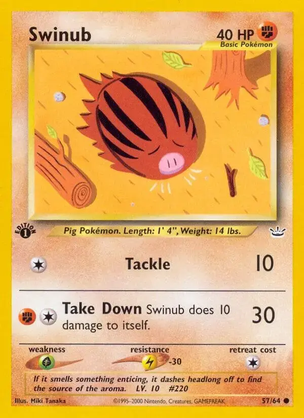 Swinub [1st Edition] - Pokemon Neo Revelation #57