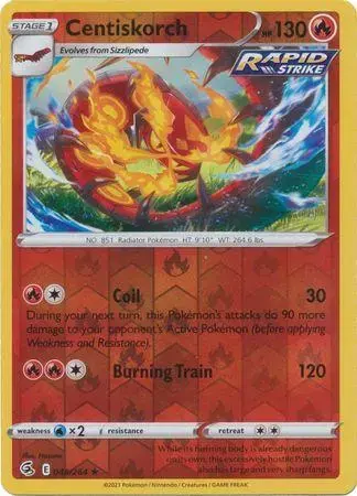 Centiskorch [Reverse Holo] - Pokemon Fusion Strike #48