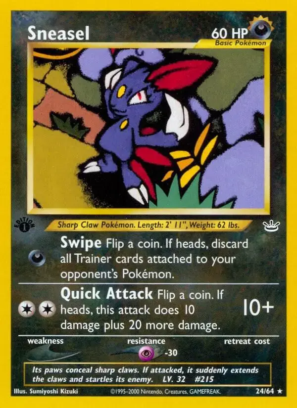 Sneasel [1st Edition] - Pokemon Neo Revelation #24