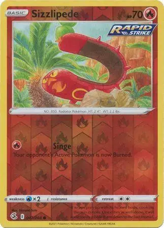 Sizzlipede [Reverse Holo] - Pokemon Fusion Strike #47