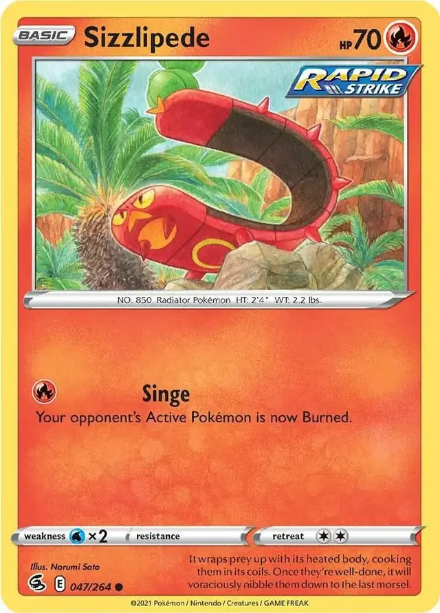 Sizzlipede - Pokemon Fusion Strike #47