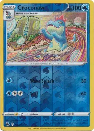 Croconaw [Reverse Holo] - Pokemon Fusion Strike #56