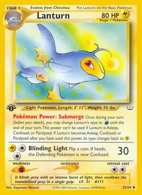 Lanturn [1st Edition] - Pokemon Neo Revelation #32