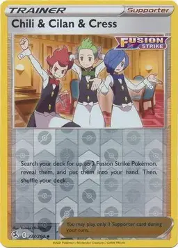 Chili & Cilan & Cress [Reverse Holo] - Pokemon Fusion Strike